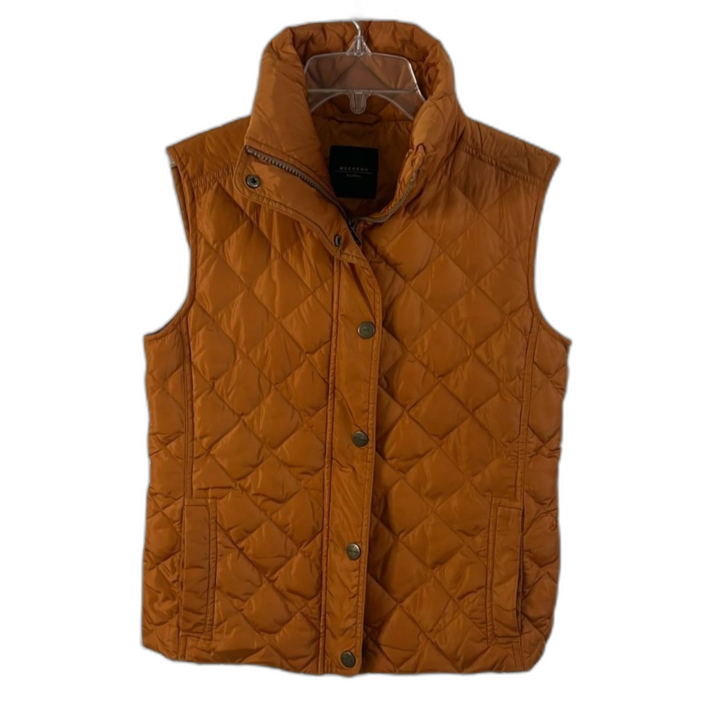 EUC MaxMara Max Mara Weekend Quilted full zip Vest Sz US 2 France 34